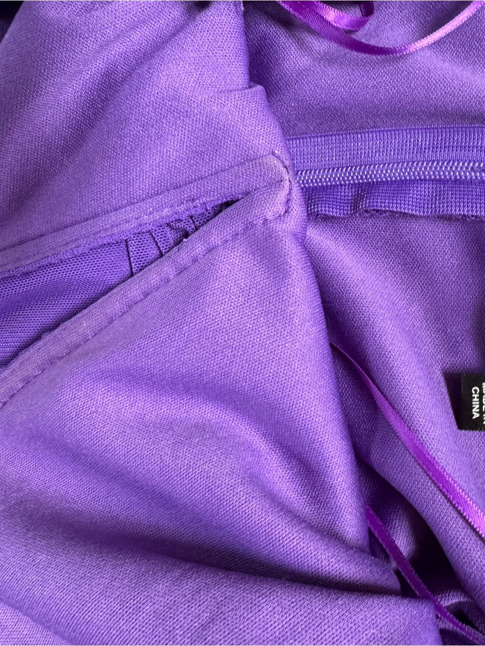 Strapless Purple Ruched Mini Dress - Picture 9 of 11